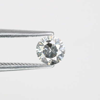 0.39 CT Loose Round Salt and Pepper Diamond | Ideal for Custom Gold Rings and Engagement Jewelry
