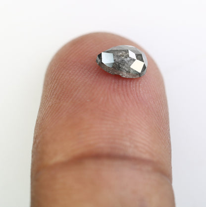 0.87ct Loose Pear Salt and Pepper DiamondFor Gold Ring Diamonds