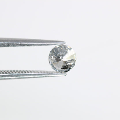 0.39 CT Loose Round Salt and Pepper Diamond | Ideal for Custom Gold Rings and Engagement Jewelry