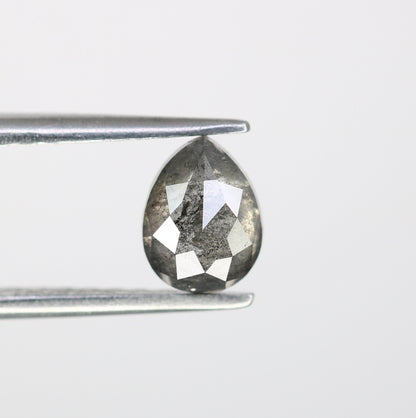 0.87ct Loose Pear Salt and Pepper DiamondFor Gold Ring Diamonds