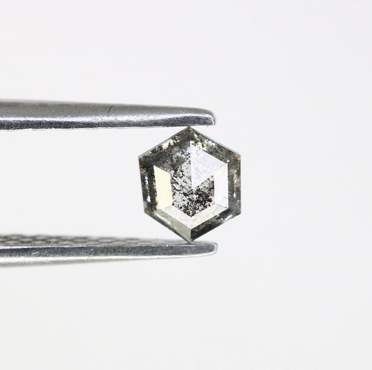 0.29 CT Salt and Pepper Hexagon Cut - Natural Loose Hexagon Shape -Unique Diamond for Ring - Special Gift for Her - Wholesaler of Diamond
