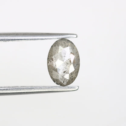 Salt and Pepper Oval Shape Diamond for Ring - Unique Gemstone for Custom Gold Rings & One-of-a-Kind Jewelry Creations