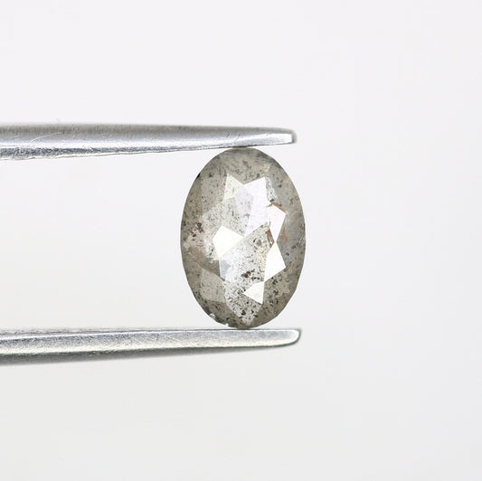Salt and Pepper Oval Shape Diamond for Ring - Unique Gemstone for Custom Gold Rings & One-of-a-Kind Jewelry Creations