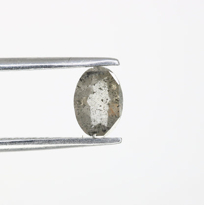 Salt and Pepper Oval Shape Diamond for Ring - Unique Gemstone for Custom Gold Rings & One-of-a-Kind Jewelry Creations