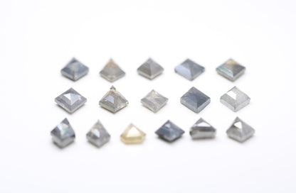 Salt and Pepper Kite Shape Diamonds | Mixed Shape Loose Black and Grey Diamonds | Unique Gemstones for Jewelry and Gifts