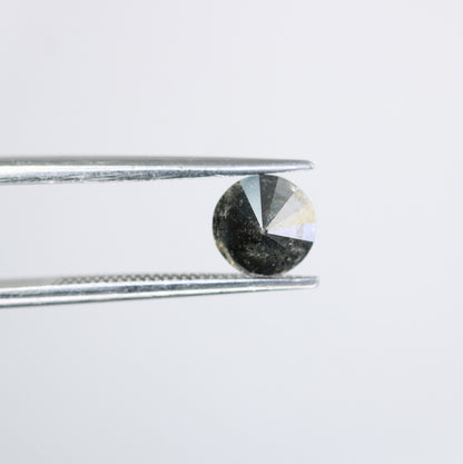0.85 CT Natural Salt and Pepper Round Brilliant Cut Diamond | Ideal for Rings, Earrings, and Jewelry Making | Wholesale Pricing Available