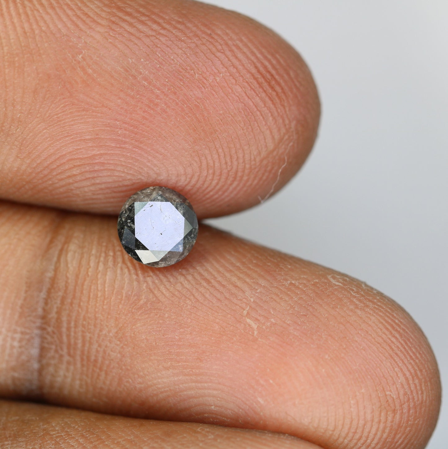 0.85 CT Natural Salt and Pepper Round Brilliant Cut Diamond | Ideal for Rings, Earrings, and Jewelry Making | Wholesale Pricing Available