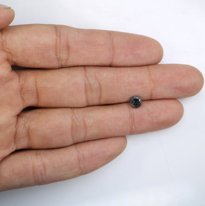 0.85 CT Natural Salt and Pepper Round Brilliant Cut Diamond | Ideal for Rings, Earrings, and Jewelry Making | Wholesale Pricing Available