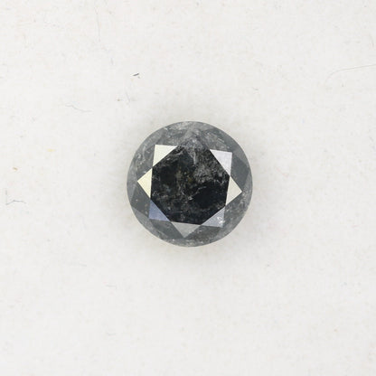 0.85 CT Natural Salt and Pepper Round Brilliant Cut Diamond | Ideal for Rings, Earrings, and Jewelry Making | Wholesale Pricing Available