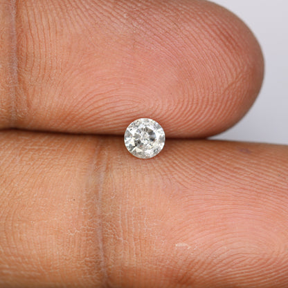 0.32 CT Loose Natural Salt and Pepper Diamond | Fancy Brilliant Cut Round Gemstone for Rings and Jewelry
