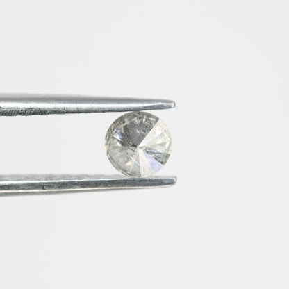 0.32 CT Loose Natural Salt and Pepper Diamond | Fancy Brilliant Cut Round Gemstone for Rings and Jewelry