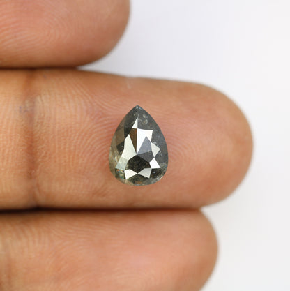 3.57 CT Salt and Pepper Pear Cut Natural Diamond | 10.2 x 7.5 mm | Engagement Ring Gem | Wedding Jewelry | Perfect Christmas Gift