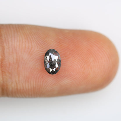Natural Salt and Pepper Oval Cut Diamond for Earrings, Necklaces & Jewelry Making - Wholesale Price for Unique Gemstone Creations