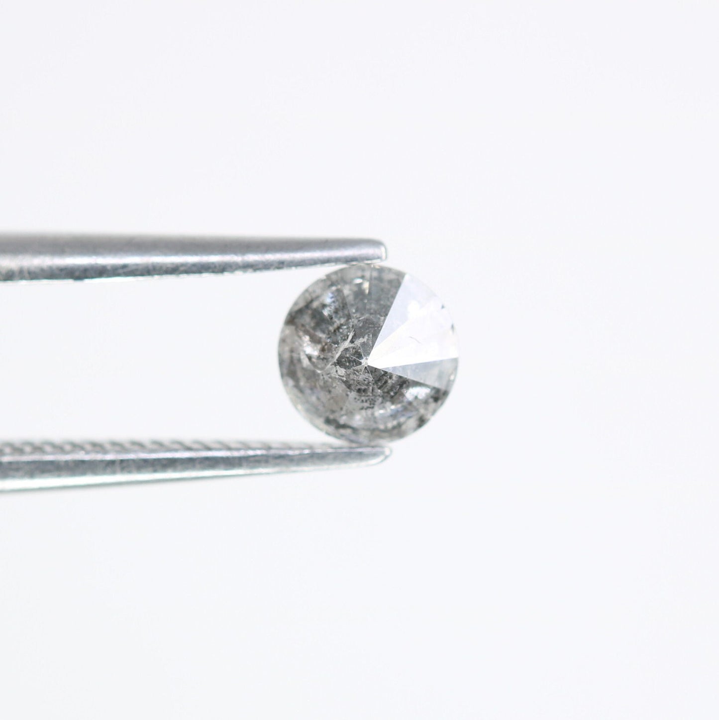 0.42 CT Natural Round Brilliant Cut Salt and Pepper Diamond | Ideal for Engagement Rings, and Perfect Gift for Wife, Daughter, or Girlfriend
