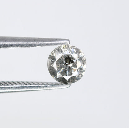 0.44 CT Loose Round Brilliant Cut Salt and Pepper Diamond | Perfect for Engagement Rings and Gifts for Wife, Girlfriend, or Mother