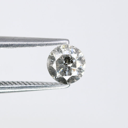 0.44 CT Loose Round Brilliant Cut Salt and Pepper Diamond | Perfect for Engagement Rings and Gifts for Wife, Girlfriend, or Mother