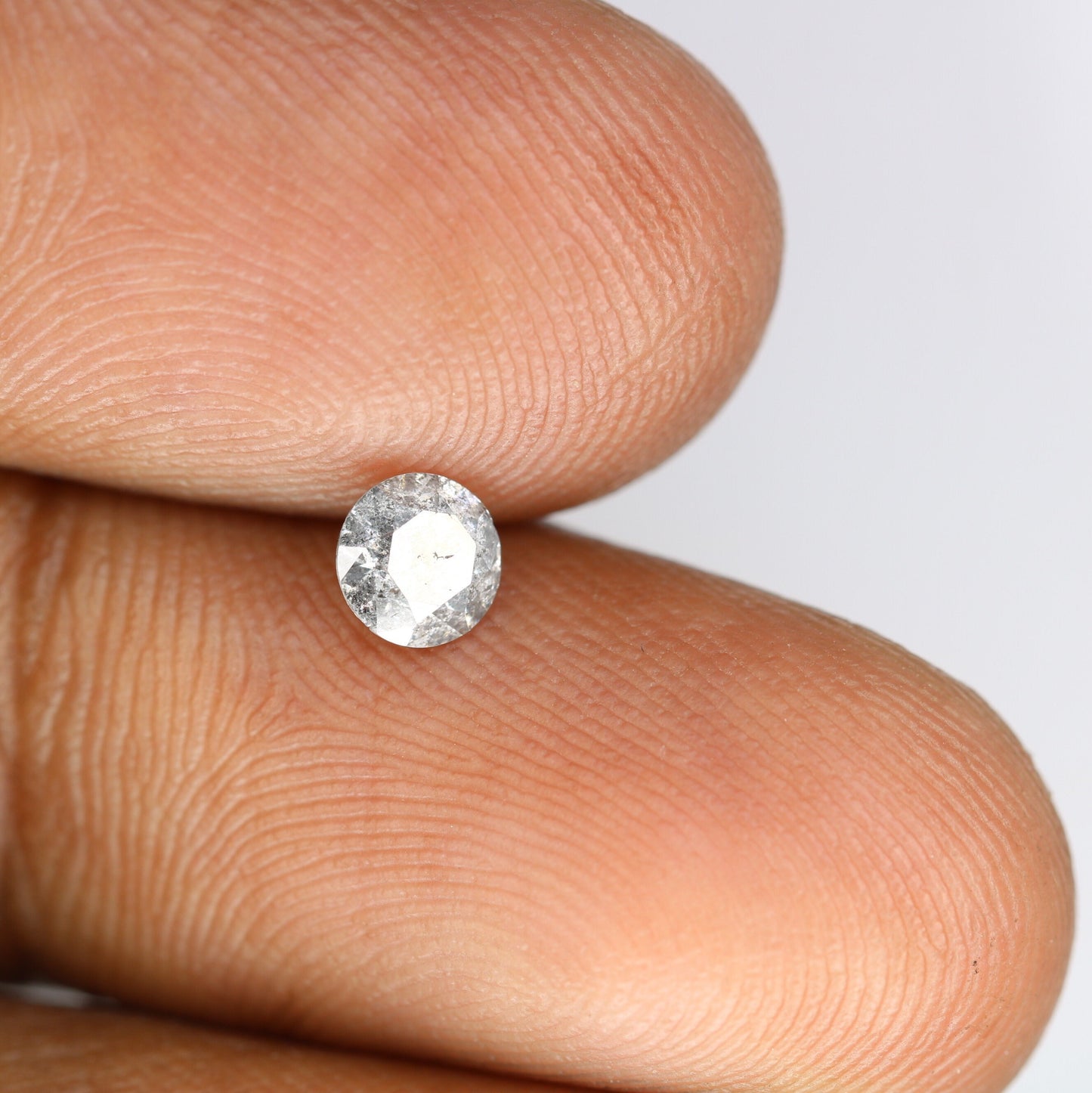 0.42 CT Natural Round Brilliant Cut Salt and Pepper Diamond | Ideal for Engagement Rings, and Perfect Gift for Wife, Daughter, or Girlfriend