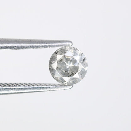 0.43 CT Loose Round Brilliant Cut Salt and Pepper Diamond | Ideal for Engagement Rings and Custom Gold Jewelry