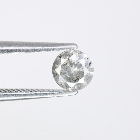 0.43 CT Loose Round Brilliant Cut Salt and Pepper Diamond | Ideal for Engagement Rings and Custom Gold Jewelry