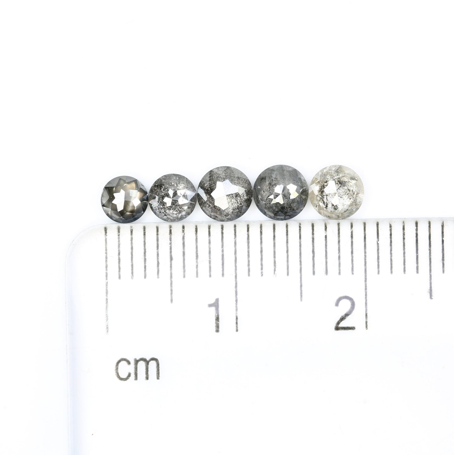 1.55 TCW Natural Salt And Pepper Rose Cut Round Loose Galaxy Diamond For Wedding Jewelry ll Wedding Pendant ll Wedding Band ll Wedding Ring