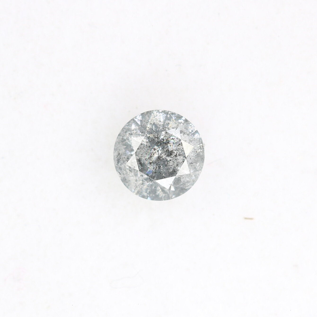 0.42 CT Natural Round Brilliant Cut Salt and Pepper Diamond | Ideal for Engagement Rings, and Perfect Gift for Wife, Daughter, or Girlfriend