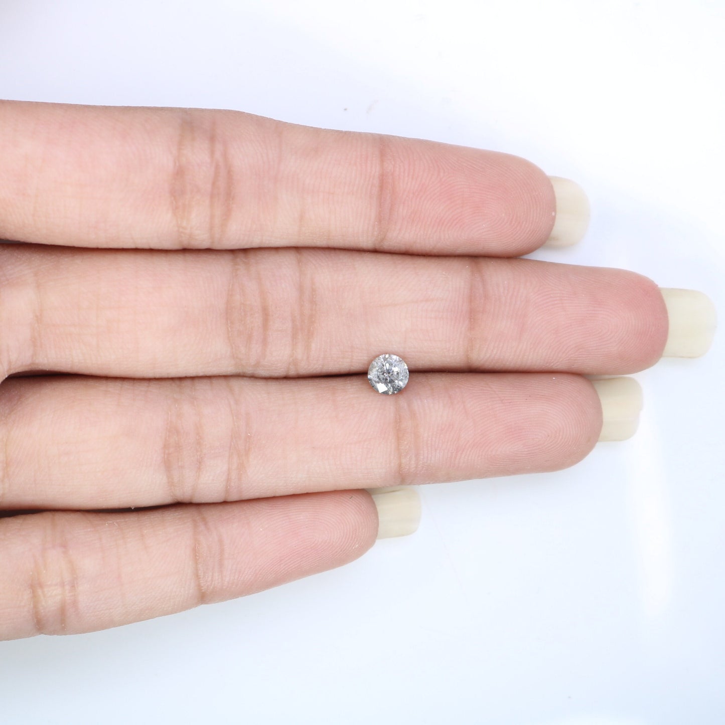 0.42 CT Natural Round Brilliant Cut Salt and Pepper Diamond | Ideal for Engagement Rings, and Perfect Gift for Wife, Daughter, or Girlfriend