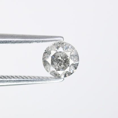 0.42 CT Natural Round Brilliant Cut Salt and Pepper Diamond | Ideal for Engagement Rings, and Perfect Gift for Wife, Daughter, or Girlfriend