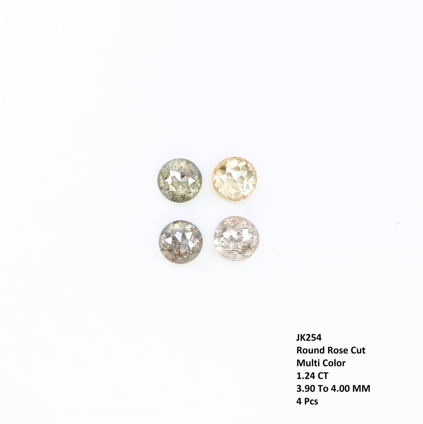 1.24 CT Unique Multi Round Rose Cut 4.00 MM Galaxy Melee Diamond For Engagement Ring ll Gift For Mother ll Gift For Daughter ll Gift For Her