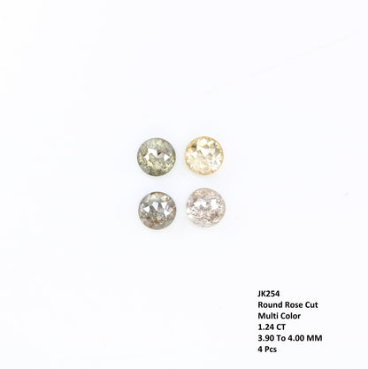 1.24 CT Unique Multi Round Rose Cut 4.00 MM Galaxy Melee Diamond For Engagement Ring ll Gift For Mother ll Gift For Daughter ll Gift For Her