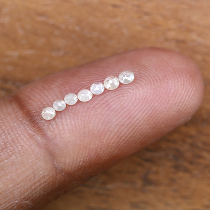 2.00 MM Rose Cut Round Natural White Loose Galaxy Real Diamond For Wedding Eternity Band ll Gift For Bride To Be ll Gift For Best Friend