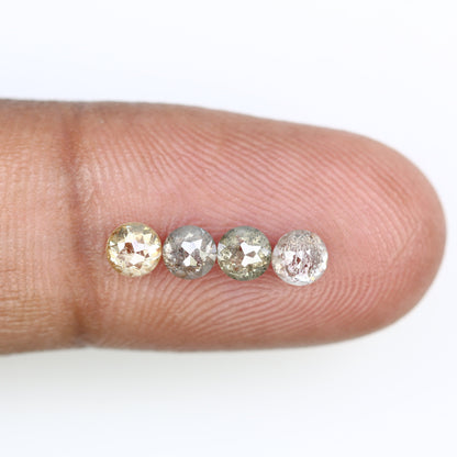 1.24 CT Unique Multi Round Rose Cut 4.00 MM Galaxy Melee Diamond For Engagement Ring ll Gift For Mother ll Gift For Daughter ll Gift For Her