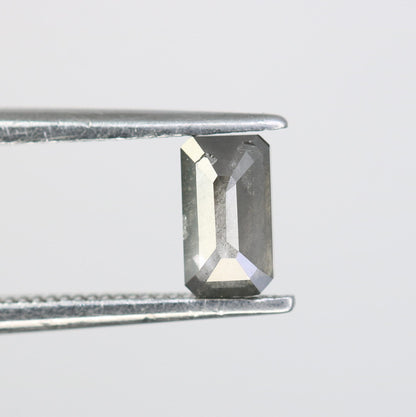 6 MM Emerald Cut Loose Diamond - Salt and Pepper Emerald Shape Diamond - Emerald For Wedding Ring - LABORDAY Offer - Customize Jewelry