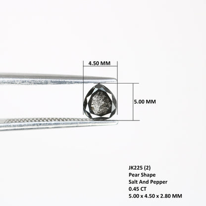 5 MM Salt & Pepper Pear Diamond - Minimalist Elegant Diamond for Engagement Ring Gift for her Anniversary gifts