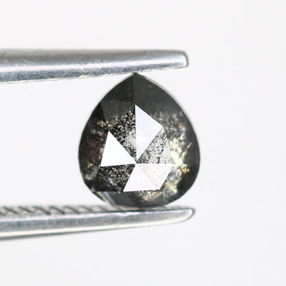 5 MM Salt & Pepper Pear Diamond - Minimalist Elegant Diamond for Engagement Ring Gift for her Anniversary gifts