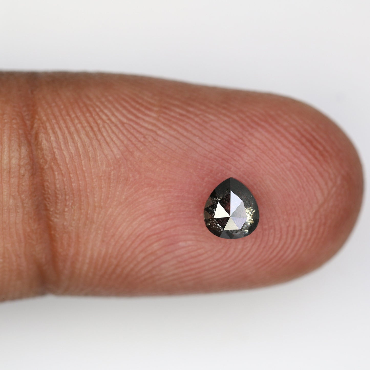 5 MM Salt & Pepper Pear Diamond - Minimalist Elegant Diamond for Engagement Ring Gift for her Anniversary gifts