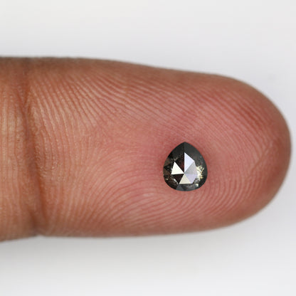5 MM Salt & Pepper Pear Diamond - Minimalist Elegant Diamond for Engagement Ring Gift for her Anniversary gifts