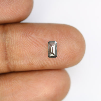 6 MM Emerald Cut Loose Diamond - Salt and Pepper Emerald Shape Diamond - Emerald For Wedding Ring - LABORDAY Offer - Customize Jewelry