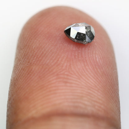 5 MM Salt & Pepper Pear Diamond - Minimalist Elegant Diamond for Engagement Ring Gift for her Anniversary gifts