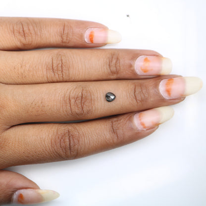 5 MM Salt & Pepper Pear Diamond - Minimalist Elegant Diamond for Engagement Ring Gift for her Anniversary gifts