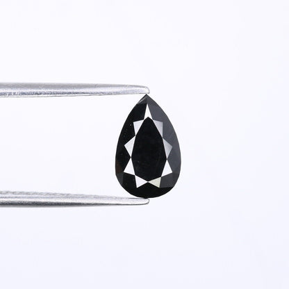 1.13 CT Pear Shape 8.30 MM Black Loose Galaxy Diamond for Engagement Ring | Perfect Gift for Her | Stylish Pear Diamond Band for Gold Ring