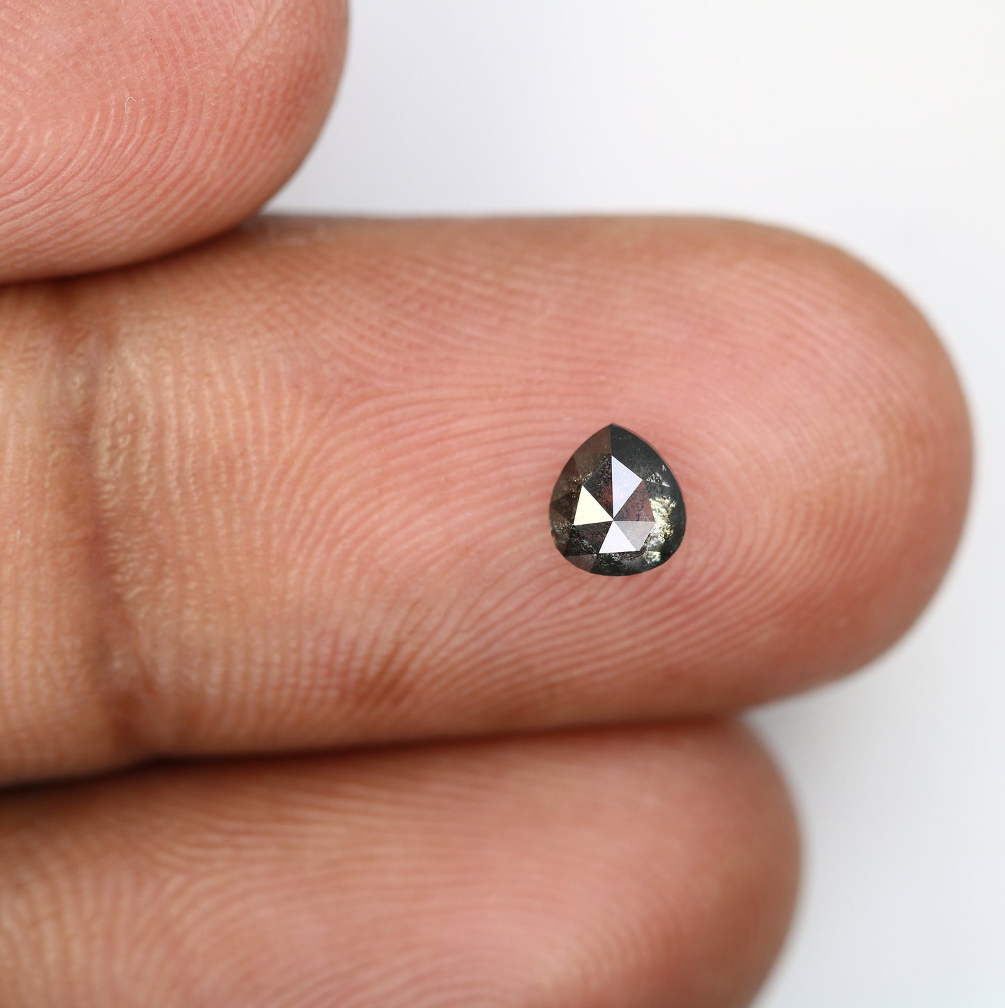 5 MM Salt & Pepper Pear Diamond - Minimalist Elegant Diamond for Engagement Ring Gift for her Anniversary gifts