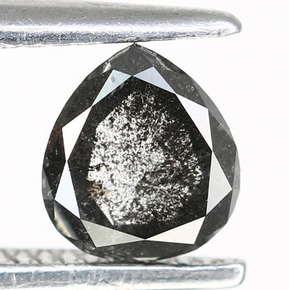 5 MM Salt & Pepper Pear Diamond - Minimalist Elegant Diamond for Engagement Ring Gift for her Anniversary gifts