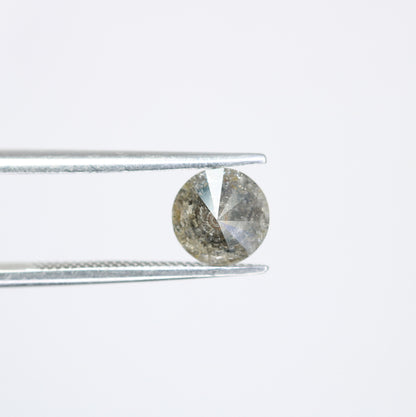 0.95 CT Loose Round Brilliant Cut Salt and Pepper Galaxy Diamond | Perfect for Proposal Rings and Custom Gold Jewelry