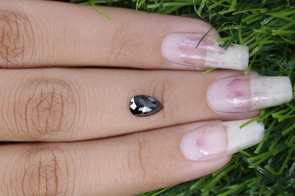 1.13 CT Pear Shape 8.30 MM Black Loose Galaxy Diamond for Engagement Ring | Perfect Gift for Her | Stylish Pear Diamond Band for Gold Ring