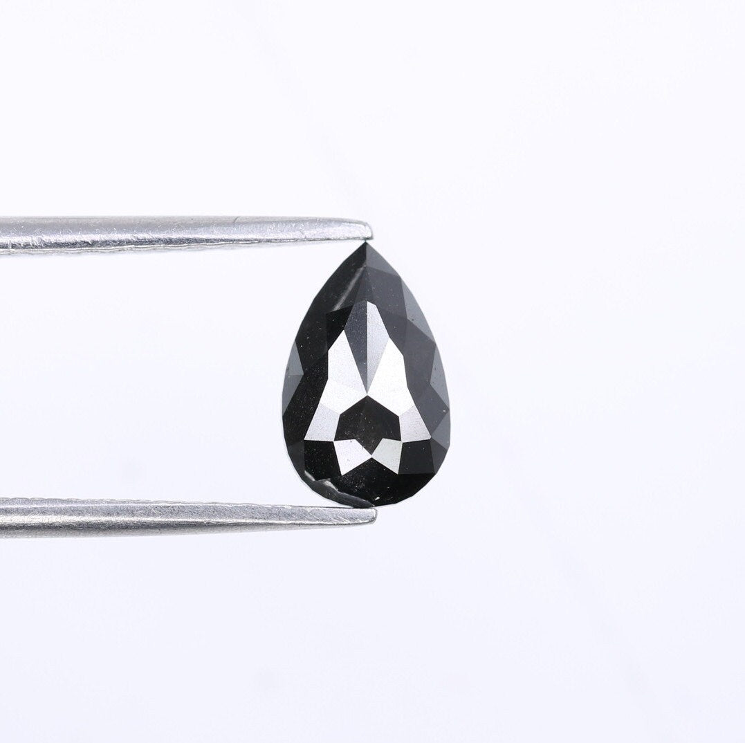 1.13 CT Pear Shape 8.30 MM Black Loose Galaxy Diamond for Engagement Ring | Perfect Gift for Her | Stylish Pear Diamond Band for Gold Ring
