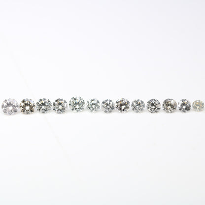 Natural Loose Round Brilliant Cut Diamond | Ideal for Eternity Rings | Conflict-Free Salt and Pepper Diamonds | Genuine Natural Diamonds