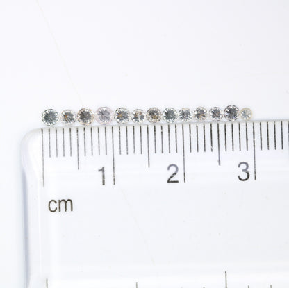 Natural Loose Round Brilliant Cut Diamond | Ideal for Eternity Rings | Conflict-Free Salt and Pepper Diamonds | Genuine Natural Diamonds