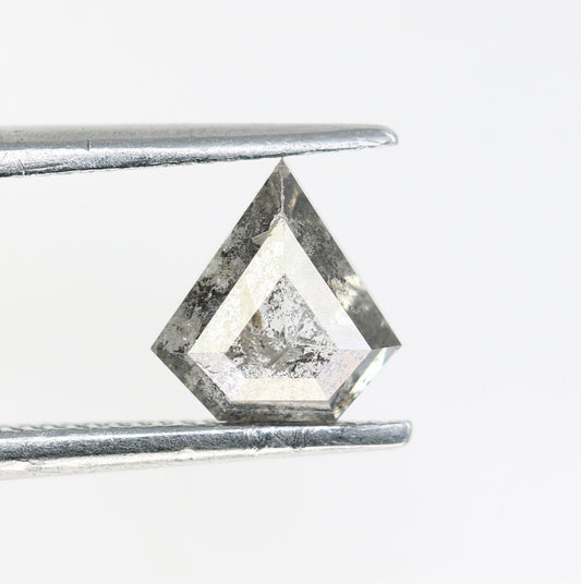 0.78 CT Salt and Pepper Diamond Pentagon Cut For handmade necklace pendant Black/Grey crystal Diamond for Engagement Gold Ring Gift for Her