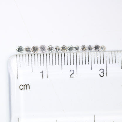 Natural Loose Round Brilliant Cut Diamond | Ideal for Eternity Rings | Conflict-Free Salt and Pepper Diamonds | Genuine Natural Diamonds