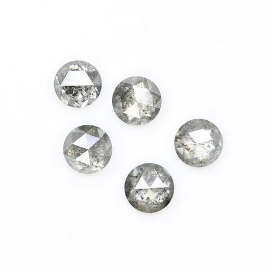 1.07 CT Salt And Pepper Rose Cut Round Galaxy Diamond For Engagement Jewelry ll Wedding Gift ll Anniversary Gift ll BIrthday Gift Diamonds